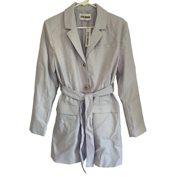 Steve Madden Laila Dress in Light Lilac Small New Womens Jacket Blazer - Picture 4 of 12
